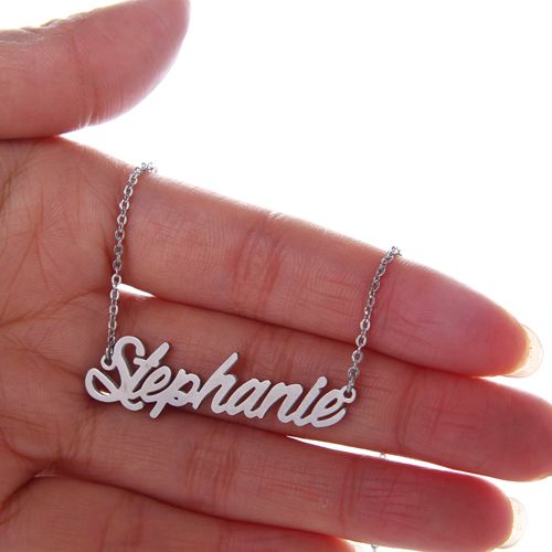 Wholesale Personalized Custom 18K Gold Plated Stainless Steel Script