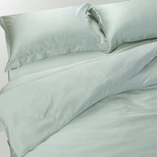 Luxury King Size Bedding Set Queen Light Mint Green Duvet Cover