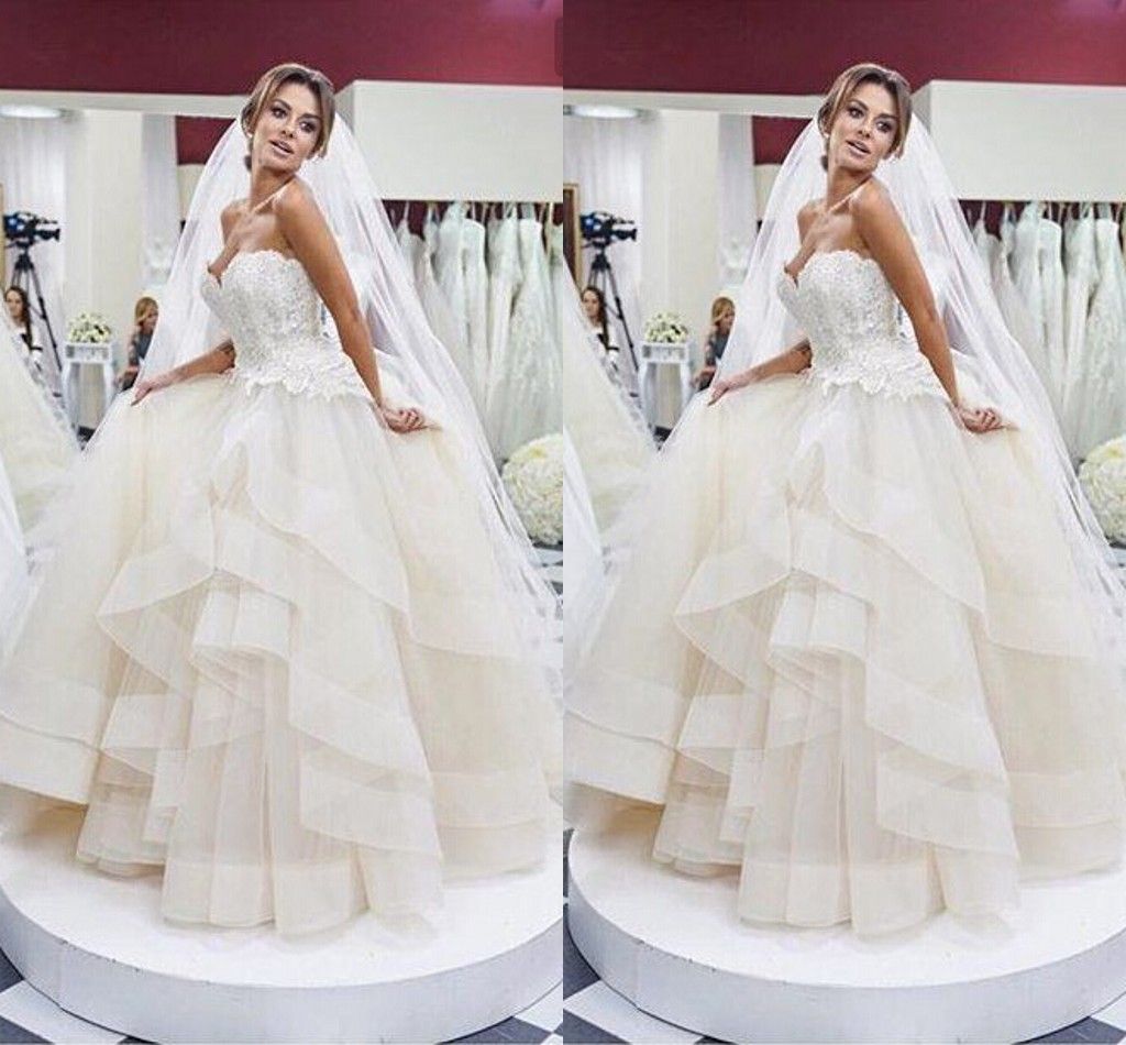 layered ball gown