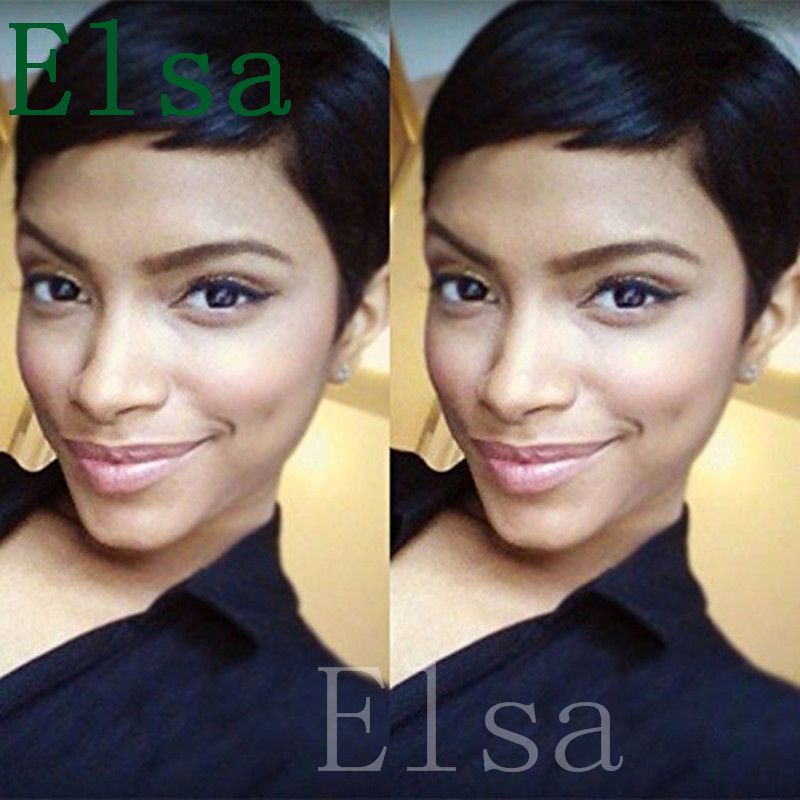 African Americans Black Short Full Hair Lace Wig Glueless Wig