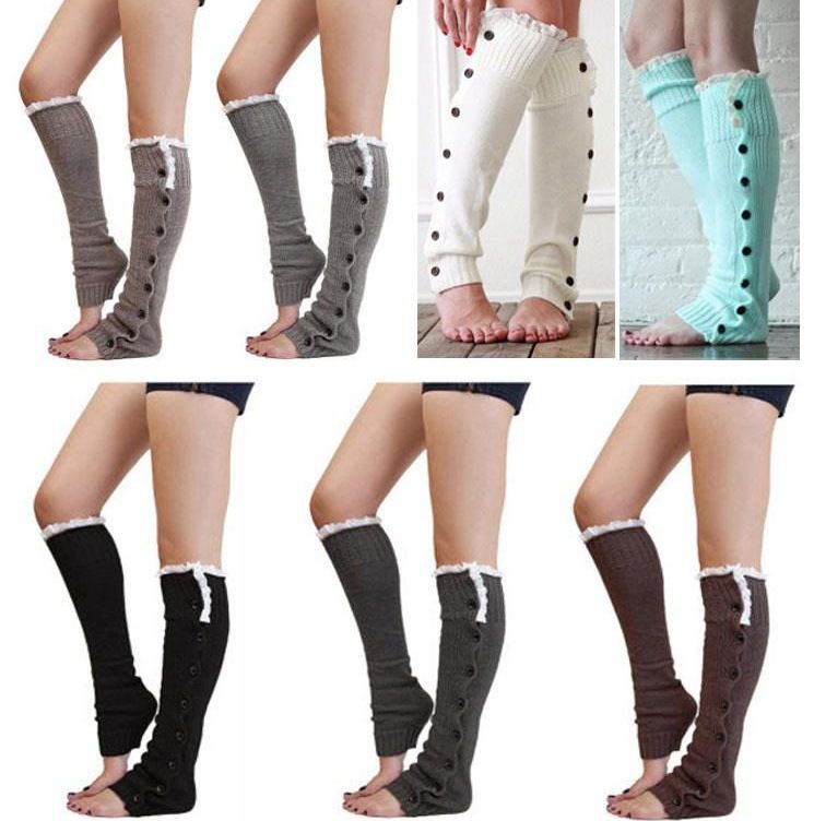 Compra Barco Fedex Gratuito Navidad Para Mujer Calcetines Para Botas  Calentadores Para Las Piernas Botón De Encaje Invierno Leggings  Calentamiento Botín De Punto Cojinete Del Pie Rodilla Calcetines Altos  Barato | Entrega