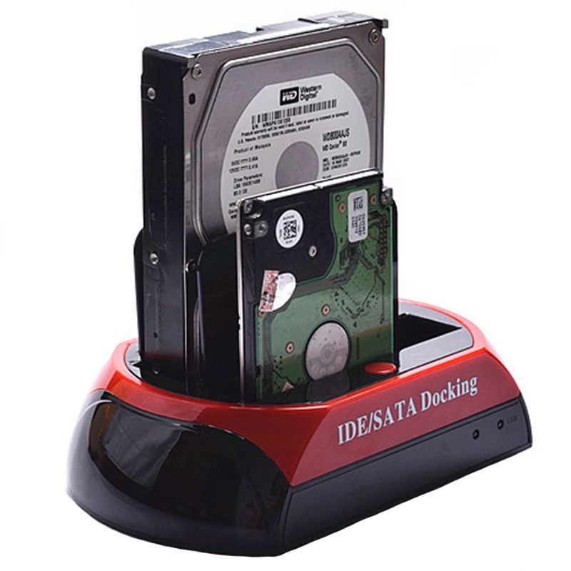 2.5 3.5 2 SATA 1 IDE HDD Hard Disk Drive Twin Docking Station USB HUB