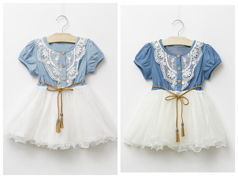 denim and tutu dress