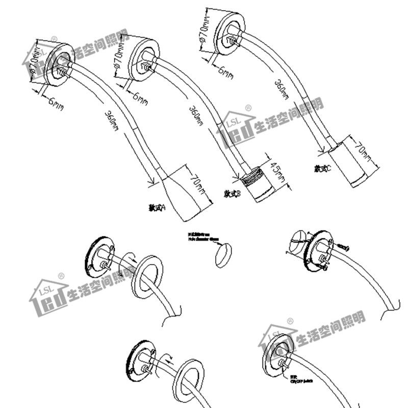 2019 Topoch Over Headboard Reading Light Recessed Slim Plate Flexible Arm On Off Switch 3w Led Chrome Finish For Hotel Residential Car Yacht From