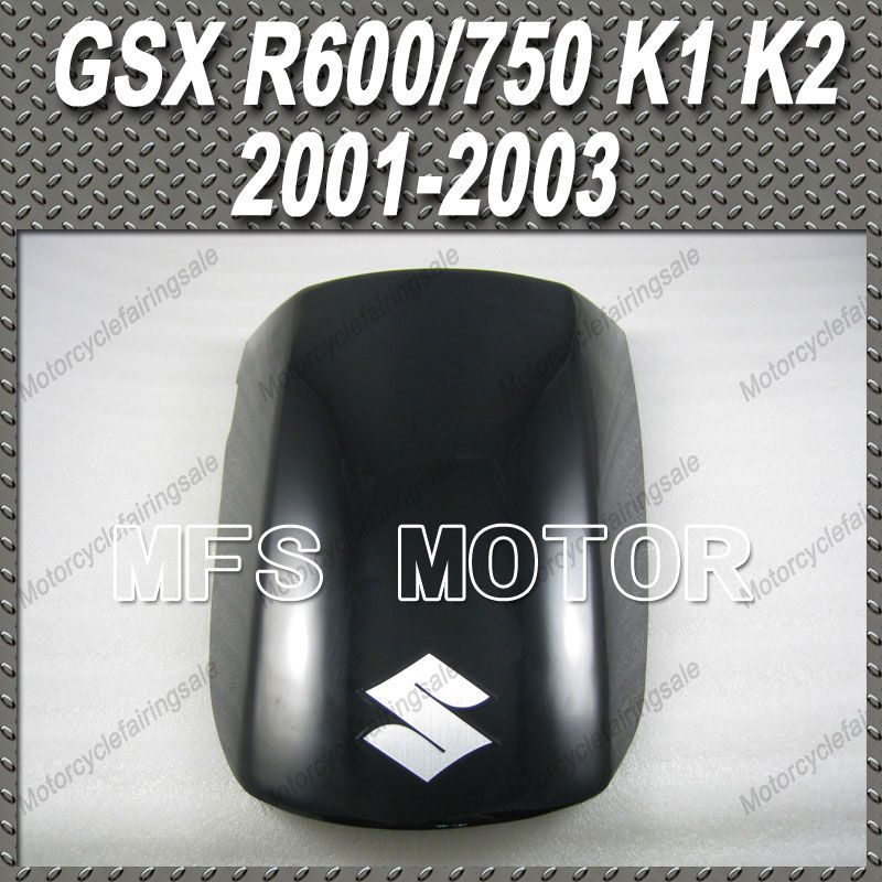 Black Rear Pillion Passenger Seat For GSXR 600 750 2001-2003 GSXR1000 2000-2002