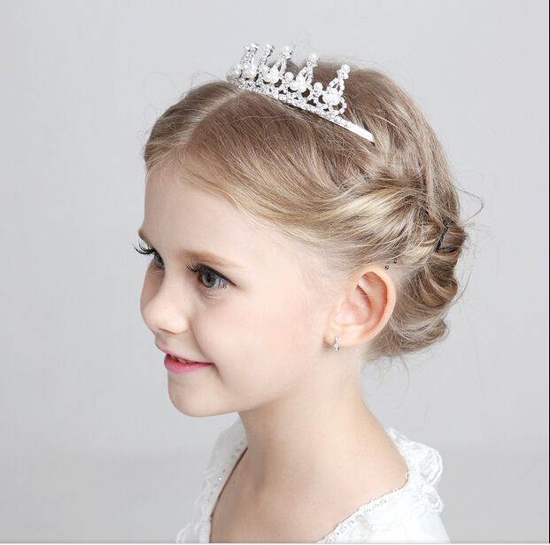 Grosshandel Kinder Madchen Glitzer Strass Twinkle Prinzessin Crown Tiara Stirnband Haarband Flower Girl Hochzeit Geburtstag Abendgesellschaft Von