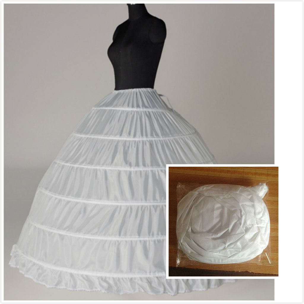 Vestido de Boda de Bola Simple Real Enagua de 6 Aros Blanco Vestido de Boda de Vestido de Boda de Bola Simple Real Enagua de 6 Aros Blanco Vestido de Boda de