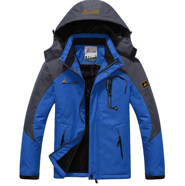 GEMYSE Giacca da Sci da Montagna Impermeabile da Uomo in Pile Antivento Cappotto Invernale all'aperto con Cappuccio GEMYSE Giacca da Sci da Montagna Impermeabile da Uomo in Pile Antivento Cappotto Invernale all'aperto con Cappuccio