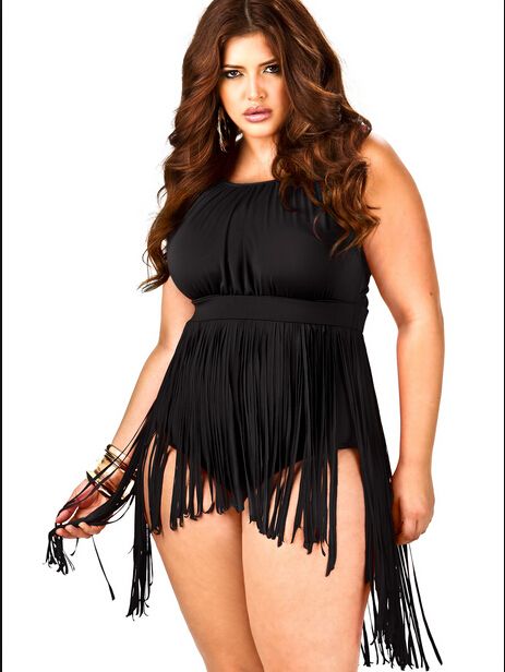 sexy plus size swim dress