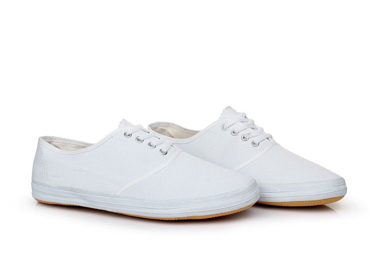 White Canvas Shoes Wholesale Non Slip Rubber Soles Leisure Styles ...