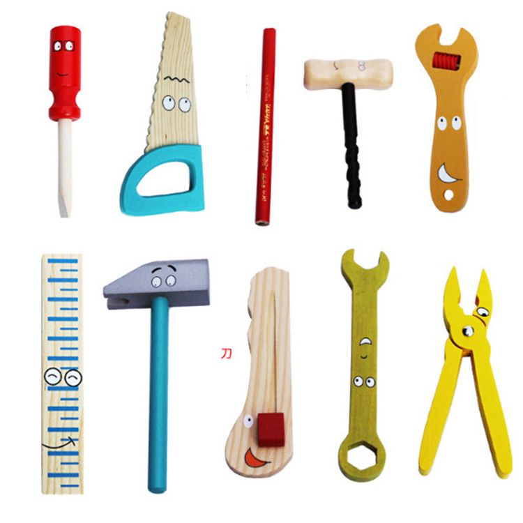 Kid Herramientas de mantenimiento de madera Kit de Caja de herramientas Inteligencia Juguete