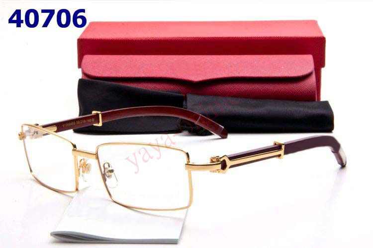 Name Brand Glasses Frames Fashion Rimless Eyeglass Frame Wood Leg Good