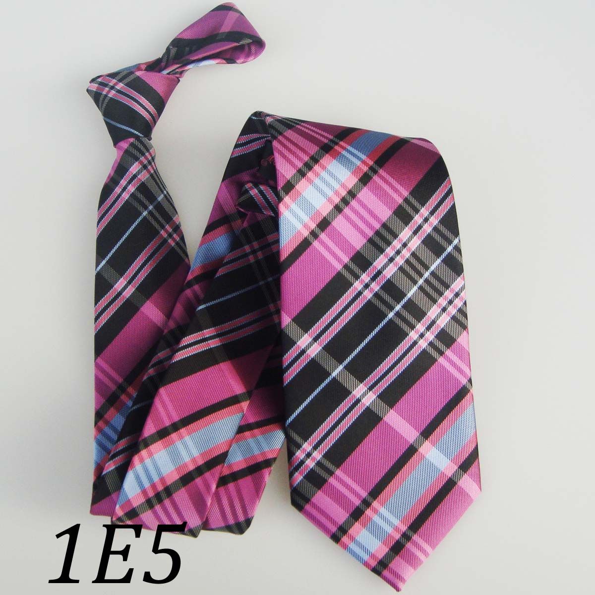 Corbatas de hombre Fronteriza Negro / fucsia / / plata rejilla Corbata rayada gravata Mejores Corbatas para hombres