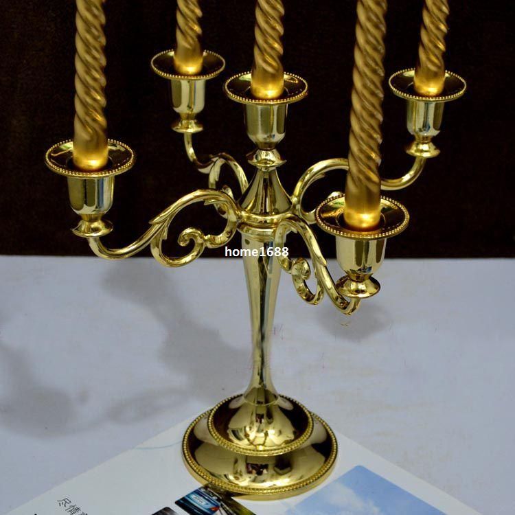 gold candle pillars