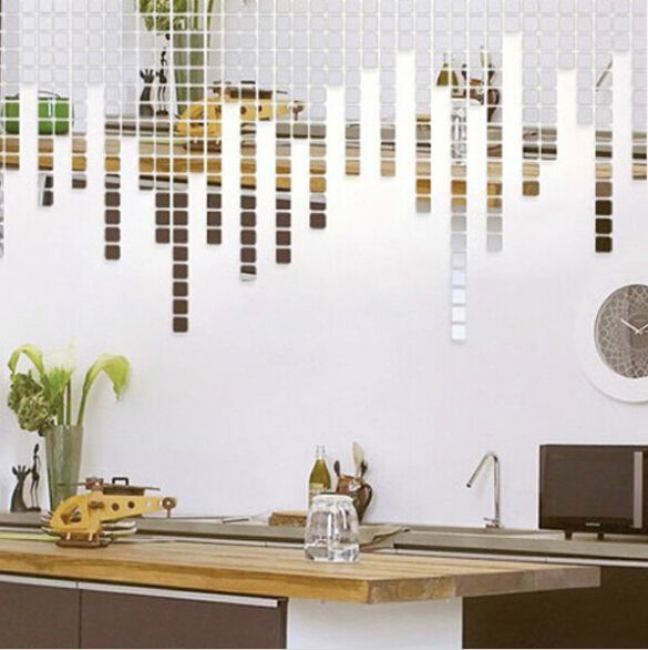 Bag 2x2cm Fashion Gold Silver 3d Decorative Wall Mirror Sticker For Home Living Room Bedroom Decor Removable Wall Decor Removable Wall Graphics From