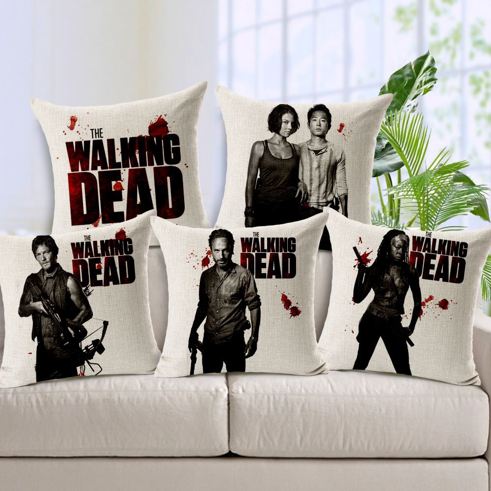Walking Dead Pillow Cover American Drama Pillow Case Walking