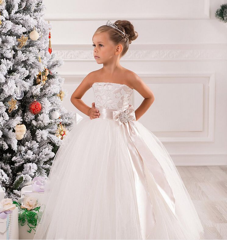 flower strapless dress