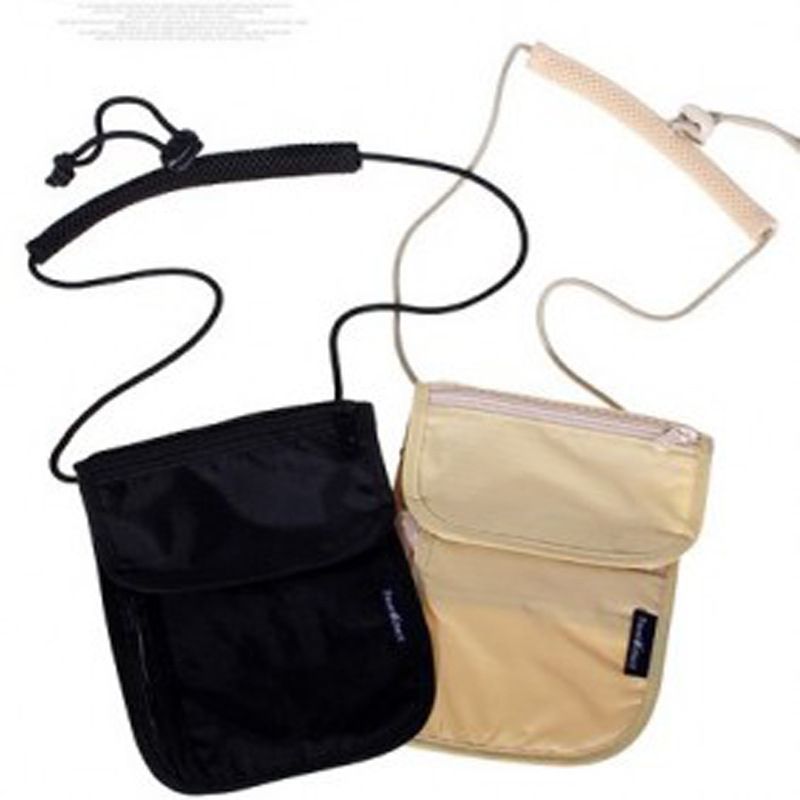 Multifunction Security Neck Pouch Travel Neck Wallet Boarding Pass