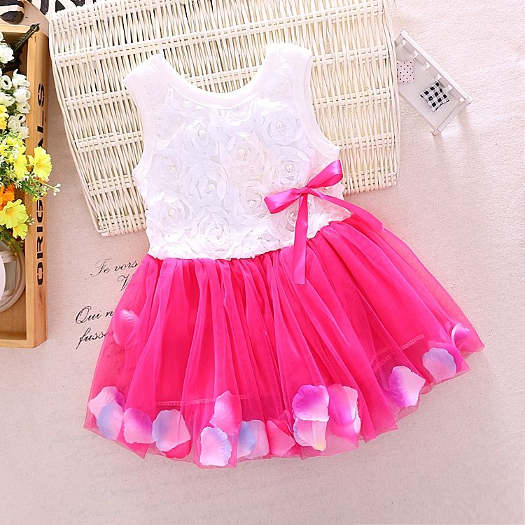 2018 Cotton Baby Girl Tutu 1st Birthday Party Dress Kid Holiday