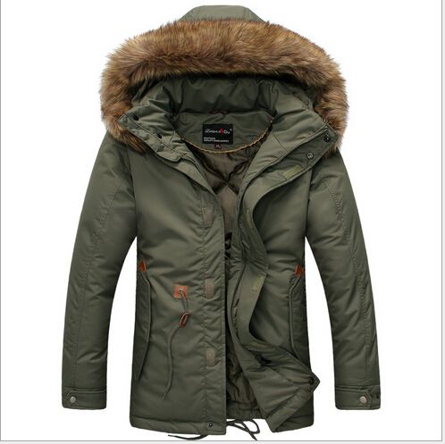 mens green parka coats with fur hood