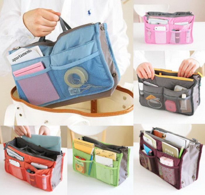 Multi-function Women Travel Insert Handbag Large Storage Bag Tote Organizer