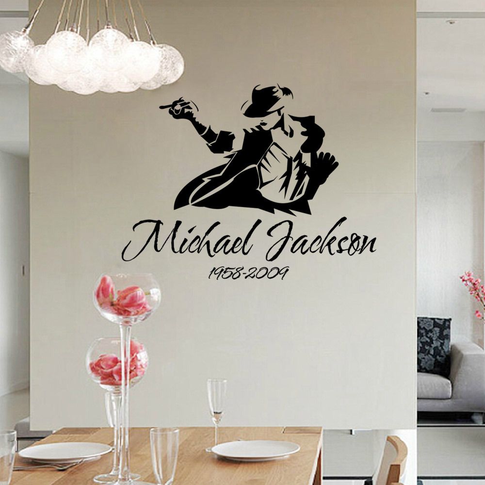 2017 Dancing Michael Jackson Wall Stickers Removable Vinyl Wall Decor Wall Decals Art Poster Diy Home Decor Wall Art Murals Decals Stickers Wall Art