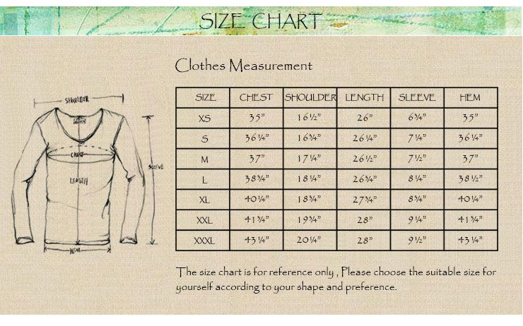 15 inch neck shirt chest size