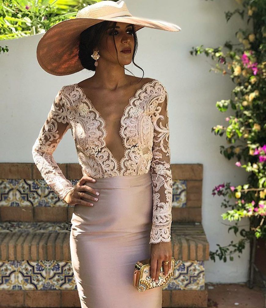 pink long sleeve cocktail dress