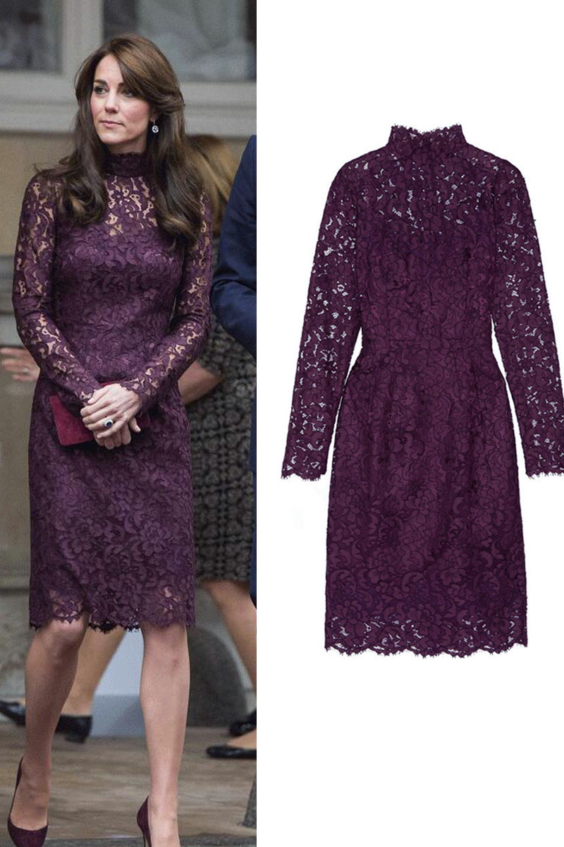 dark purple lace dress
