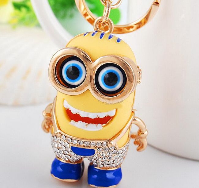 Luxury 3D Despicable Me Minion Action Figure Bling Fake Diamond