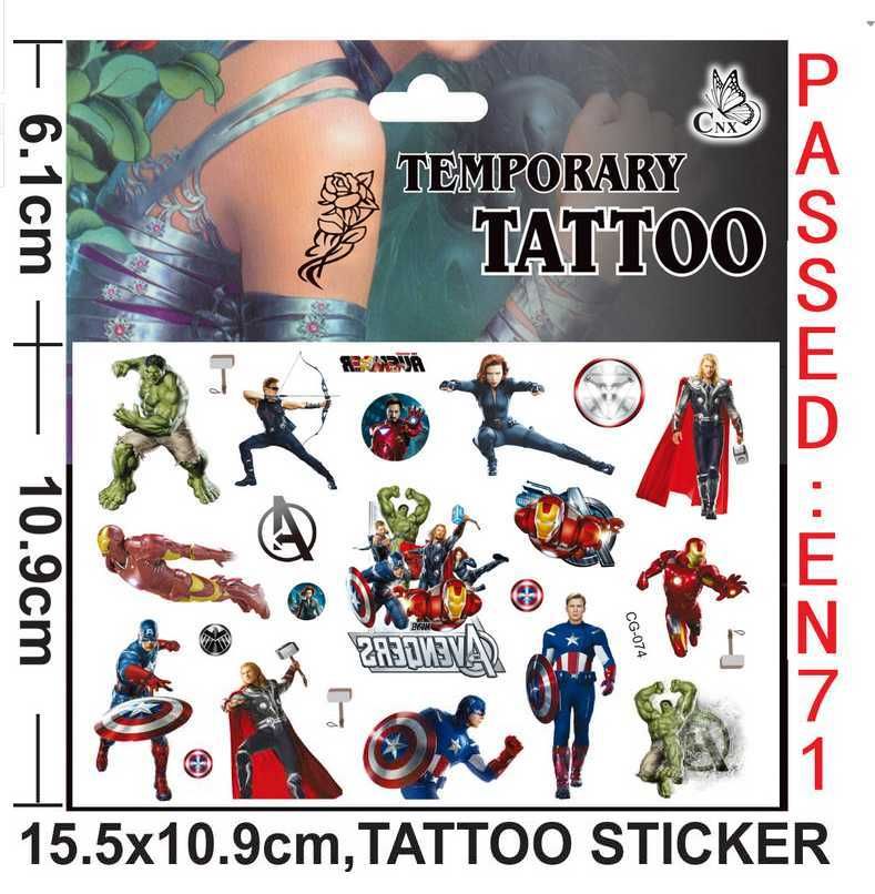 Amazon.com : Marvel Avengers Temporary Tattoos - 50 Superhero Tattoos  Featuring Iron Man, Thor, Hulk, Captain America and More (Avengers Party  Supplies and Favors) : Beauty & Personal Care