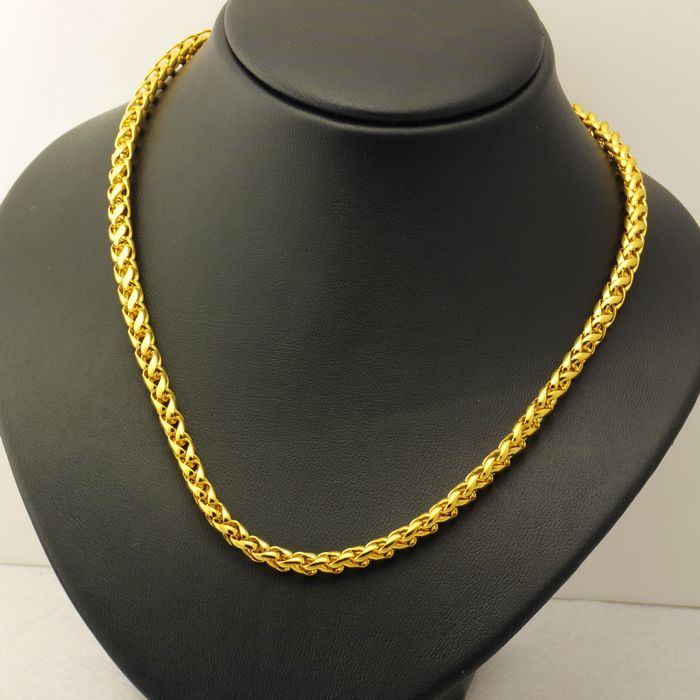 2021 10mm*60cm 24k Gold Plated Male Gold Plated Necklace Men Jewelry