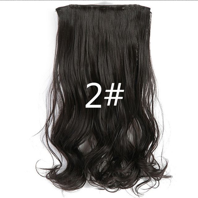Hair Extension Clip In Synthetic Hair Piece Long 60cm 24 Inches Heat