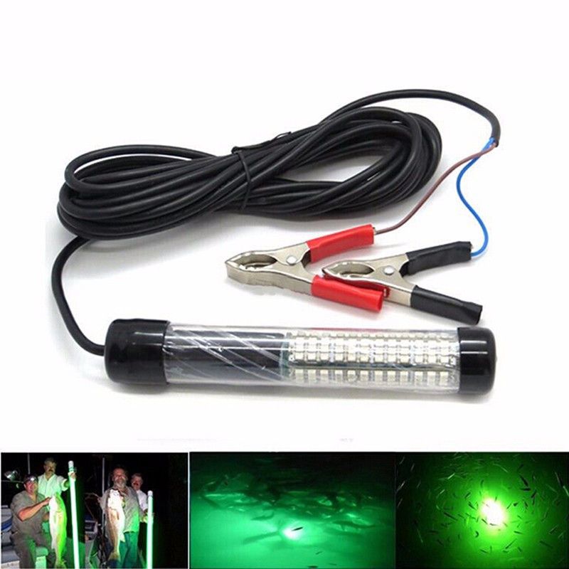 2020 12V LED Green Underwater Fishing Light Submersible Lamp Fishing Boat Light Night Fishing