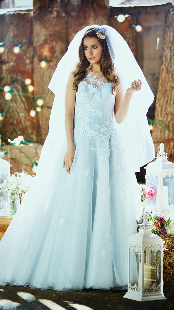 ice blue ball gown