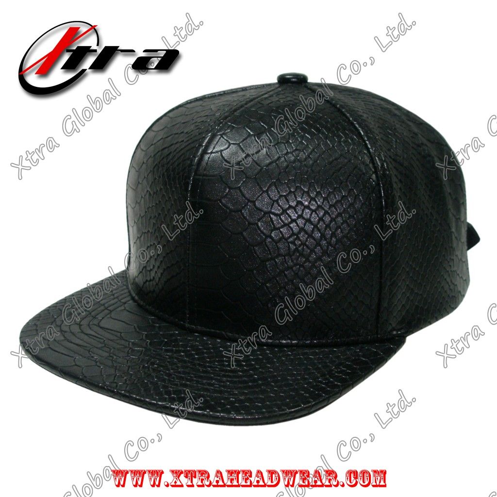 leather strapback baseball cap