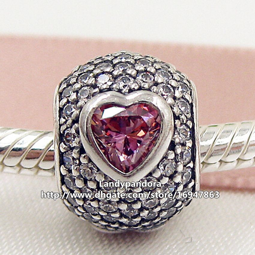 Pandora pink pave heart charm store