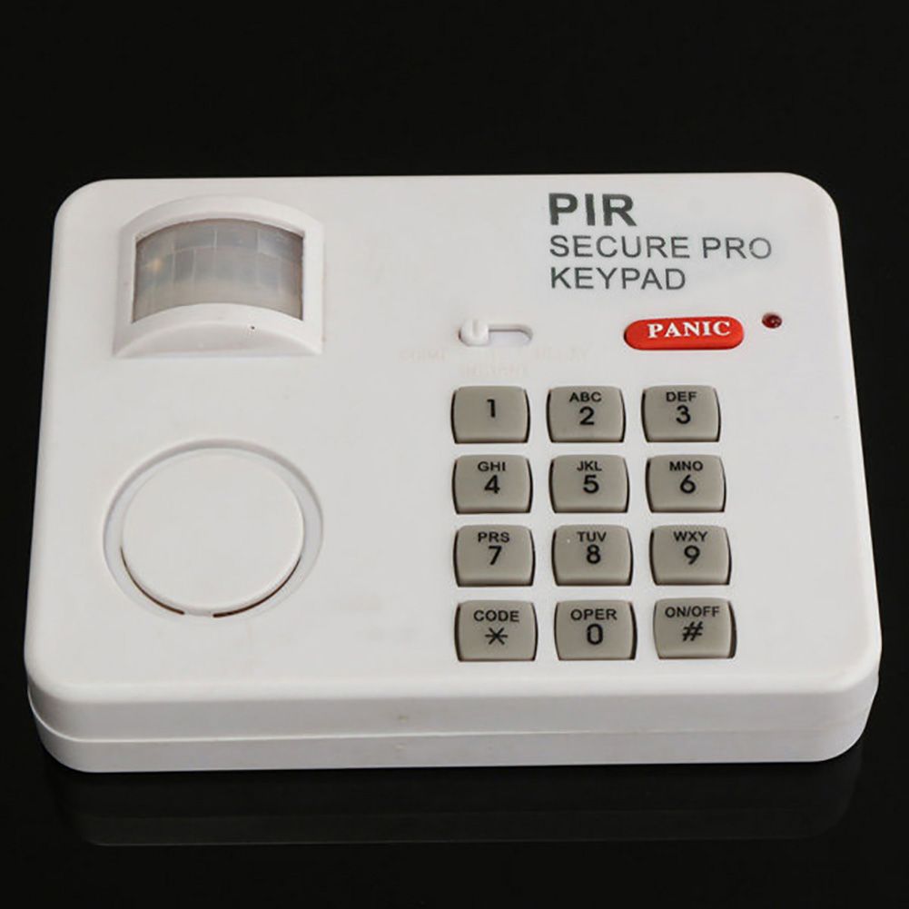 cobertizo blanco garaje PIR Detector de movimiento inal/ámbrico con sistema de alarma y alarma con teclado de seguridad para puerta de casa