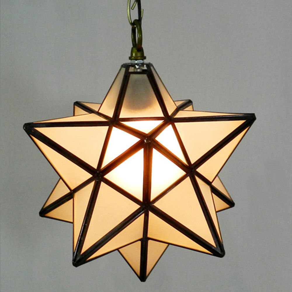 Novelty Star Shaped Tiffany Glass Pendant Lamp Art Decors Bar Aisle Light Warm Lighting Nordic Brief 30cm Dia Droplight Interior - Star Shaped Pendant Lights Novelty Star Shaped Tiffany Glass Pendant Lamp Art Decors Bar Aisle Light Warm Lighting Nordic Brief 30cm Dia Droplight Interior - Star Shaped Pendant Lights
