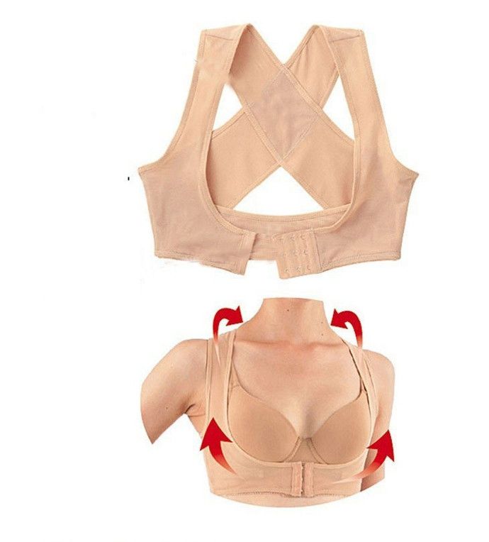 Breast Bust Push Up Body Shaper Bra + Back Support Posture Corrector