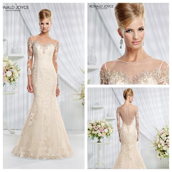 ronald joyce long sleeve wedding dress