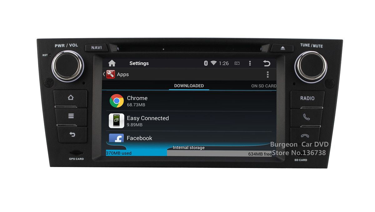 HD 1024*600 Capacitive Android 4.4 Car DVD Player GPS Navigation Radio