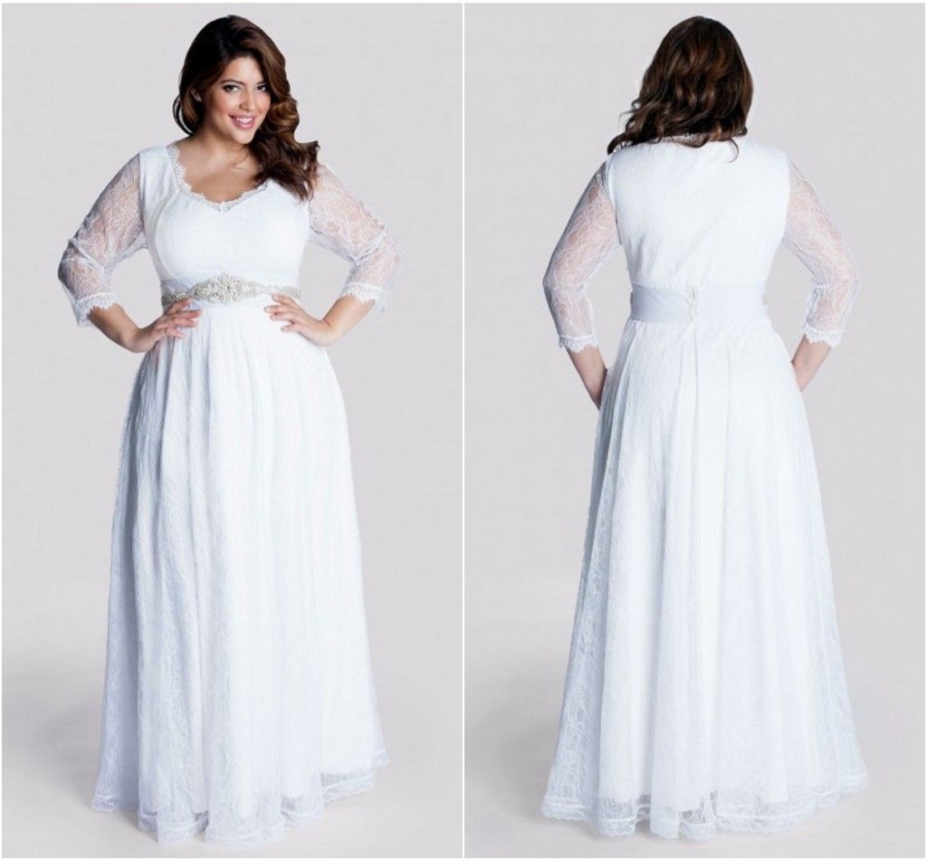 simple white dress plus size