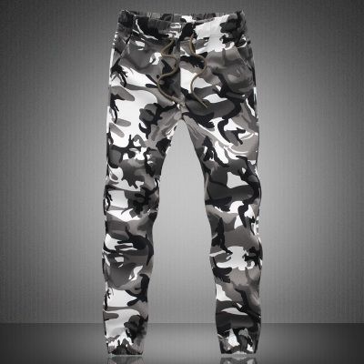 camo joggers black and white