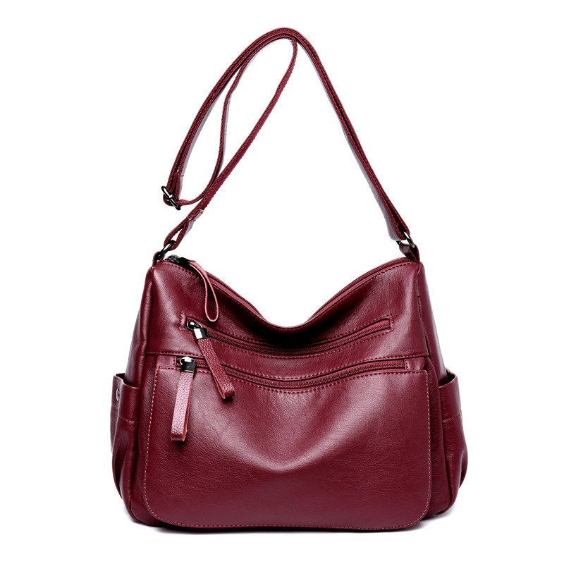 leather over the shoulder bag women's