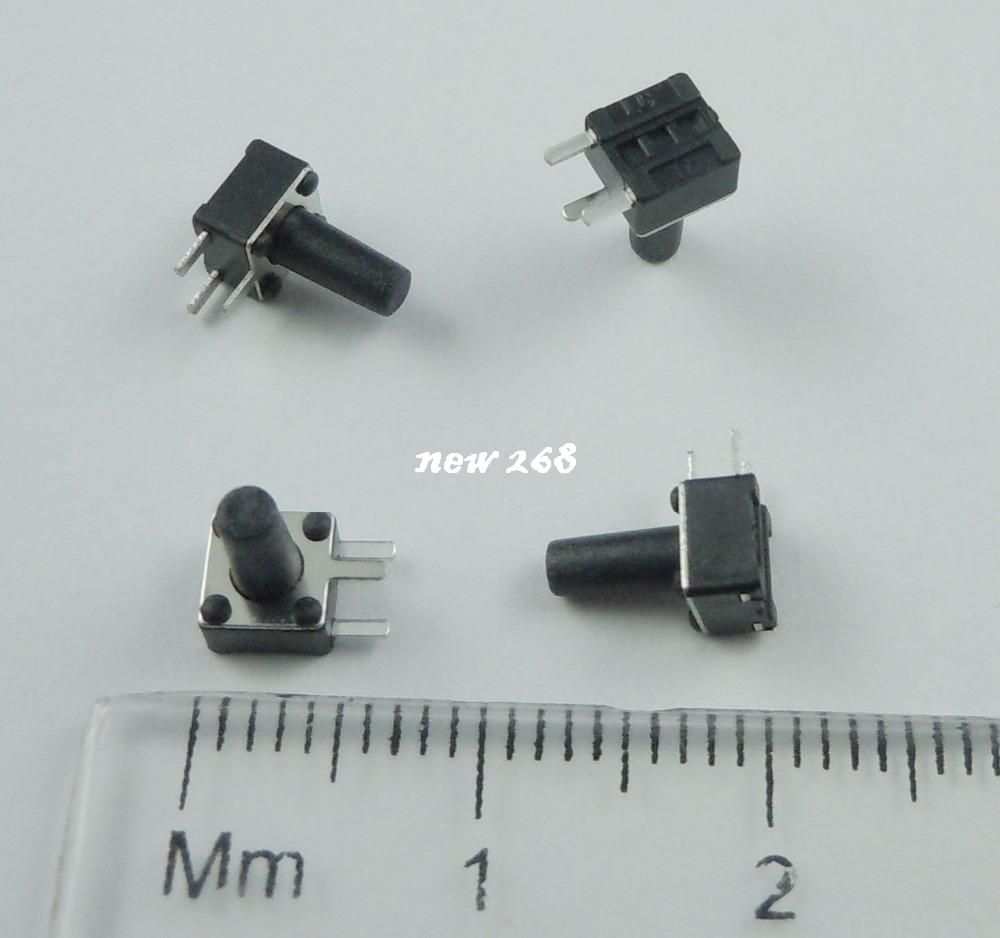 1000Pcs Momentary Tactile Tact Push Button Switch 6x6x7mm Right Angle 2 Pin 