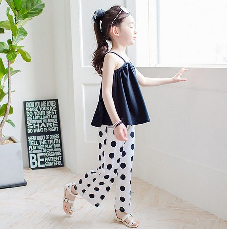 Compra Conjuntos De 2 Piezas Conjuntos De Niñas Para Niñas Arriba + Pantalón  Conjuntos De Pantalones Para Pantalón Ancho Conjunto Adolescente Punto  Trousers Sin Mangas A11 Barato | Entrega Rápida Y Calidad | Es.Dhgate