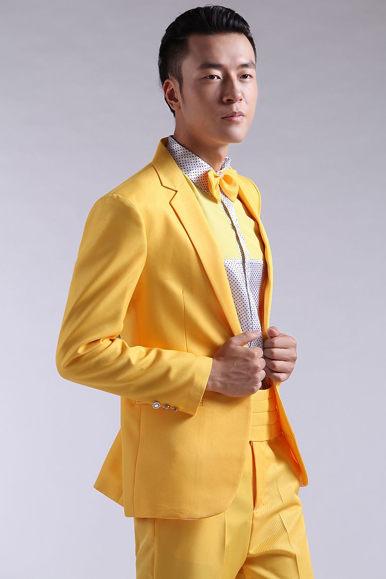 yellow dress with blazer