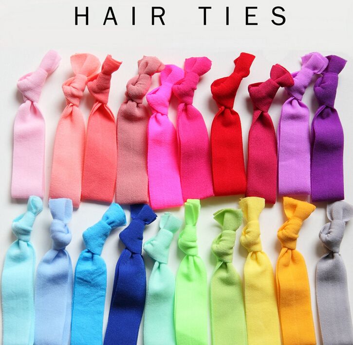 2019 Velvet Rope Knotted Hair Tie Candy Color Ponytail Holders