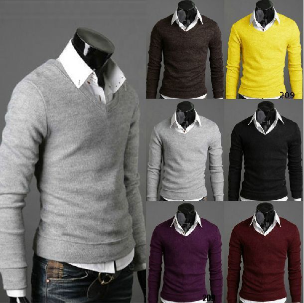 v neck sweater outfit mens